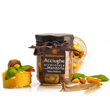 Acciughe arrotolate con mandorle - Rosato Vini
